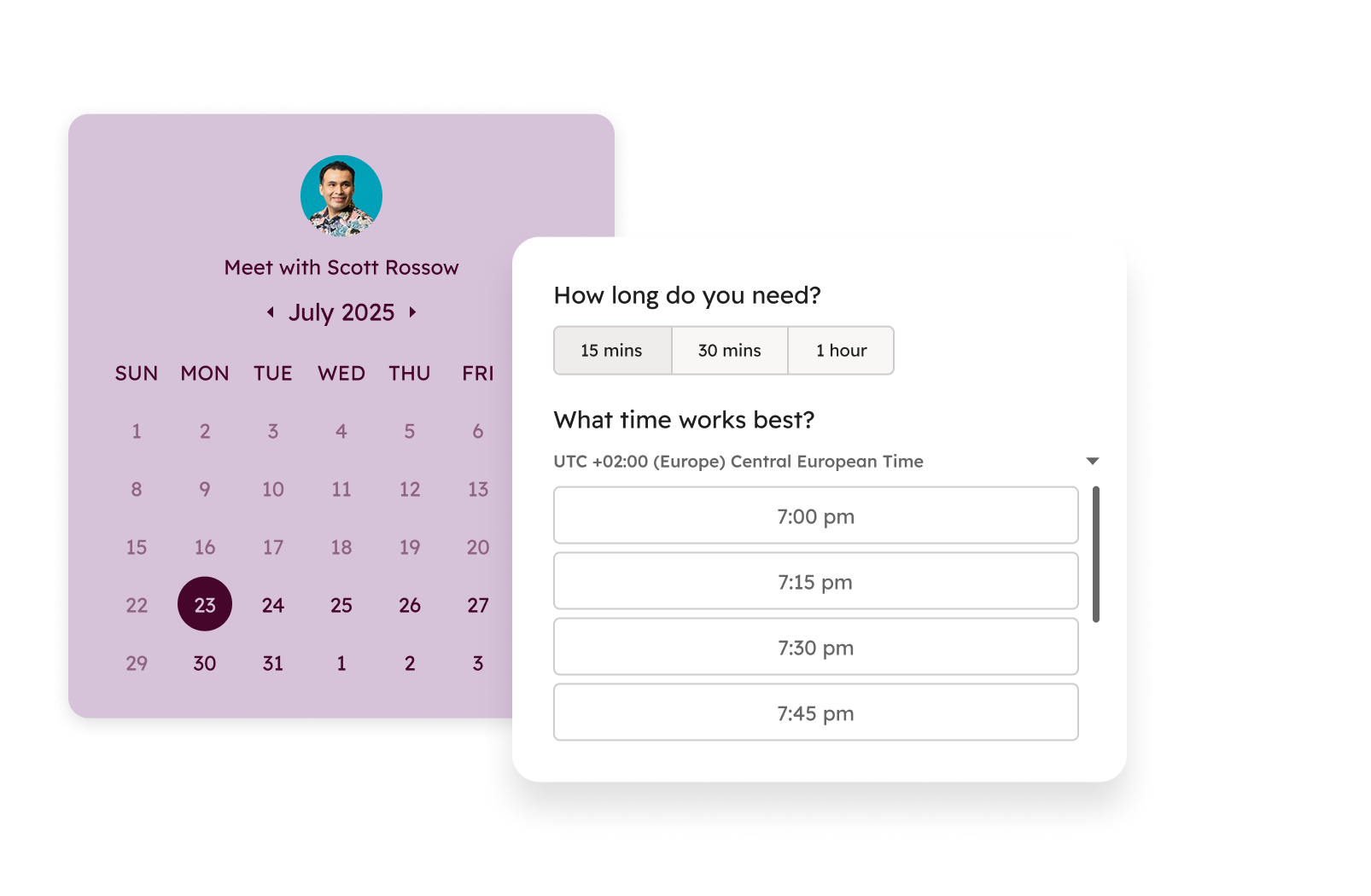 Sales Hub - Meeting Scheduling Feature